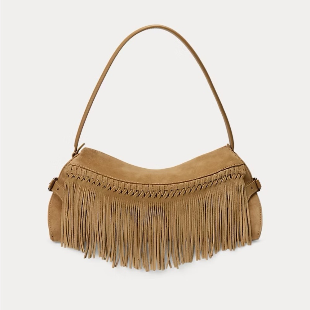 Ralph Lauren Collection Tan Fringe Shoulder Bag - Picture 9 of 13